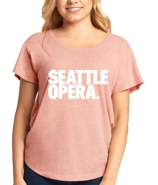 Seattle Opera Logo Women's T-Shirt (Pink & Grey)