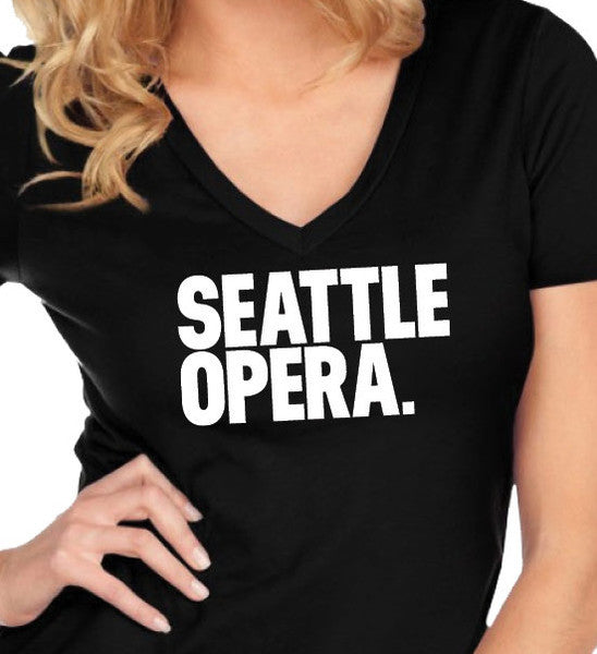 Seattle Opera Logo Women's T-Shirt (Blue & Black)