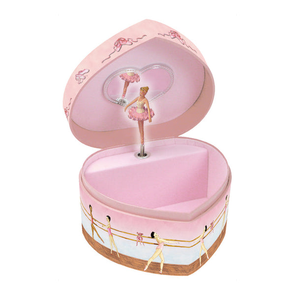 Ballerina Heart Shaped Musical Jewelry Box