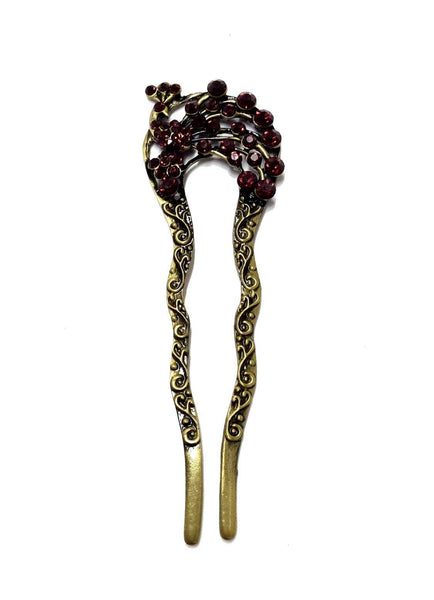 Amethyst Hair Pin