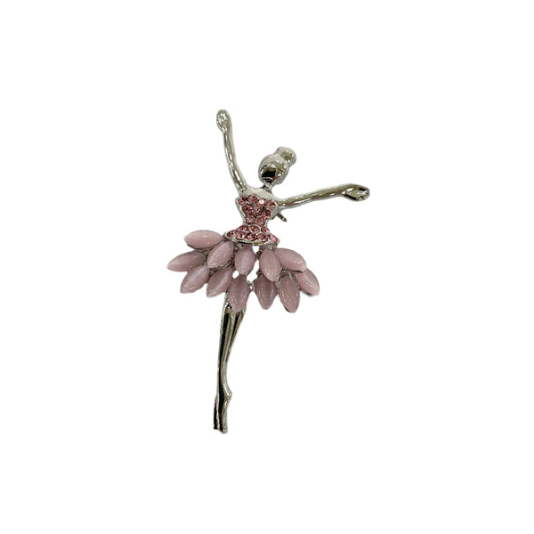 Ballerina with Pink Petal Tutu Pin