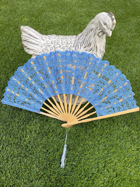 Handheld Battenberg Lace Fans