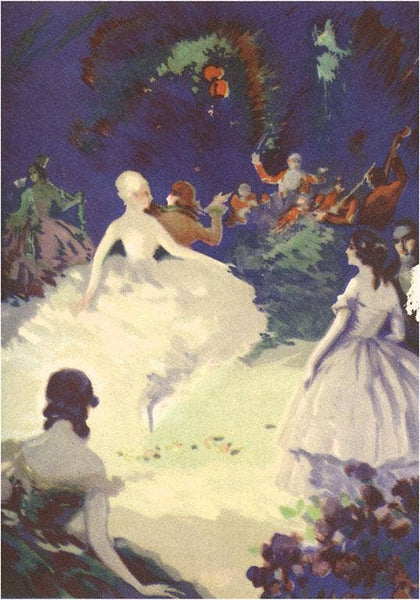 Vintage Ballet Scene Magnet