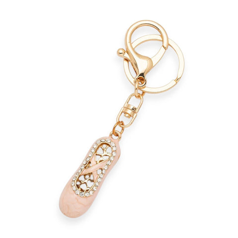 Ballerina Shoe Charm Key Chain