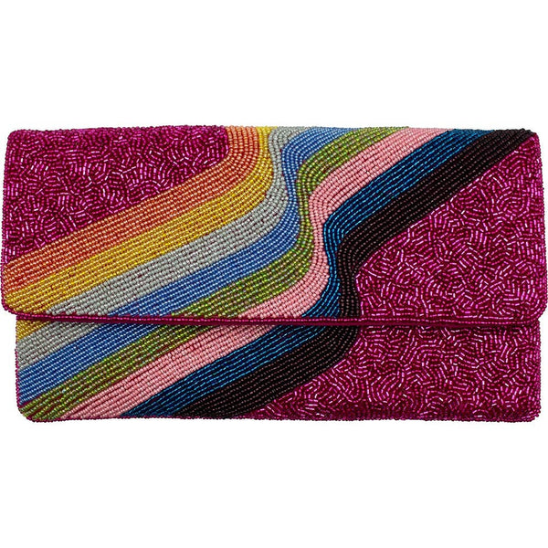 Bag, Fuchsia Rainbow Clutch