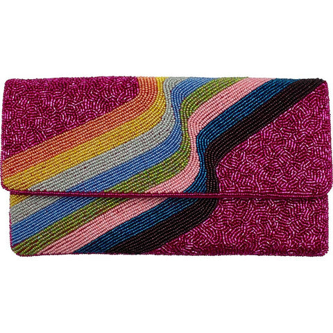 Bag, Fuchsia Rainbow Clutch