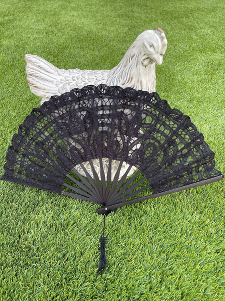 Handheld Battenberg Lace Fans