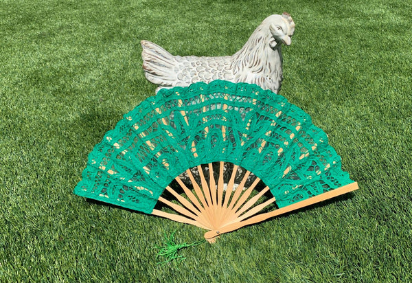Handheld Battenberg Lace Fans