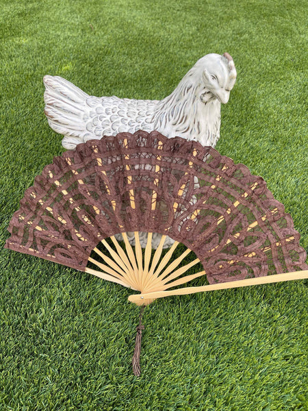Handheld Battenberg Lace Fans