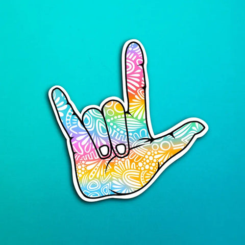 Rainbow I Love You Sticker