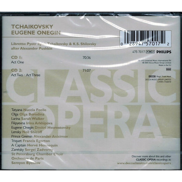 Eugene Onegin CD + Libretto