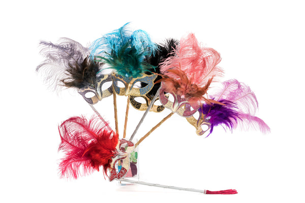 Hand-Held Feather Masks
