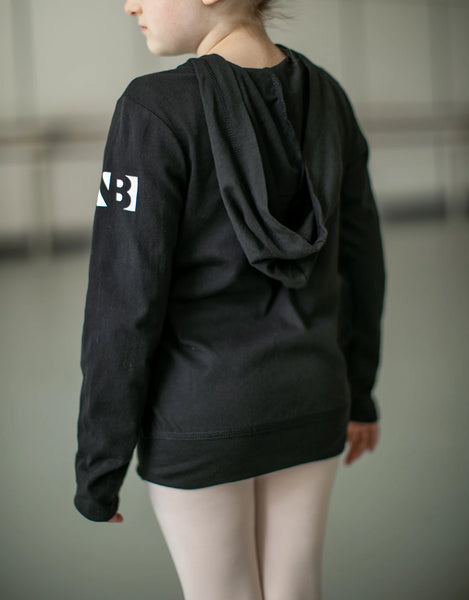 <font color= "red"> SALE </font>PNB Kids Logo Black Zip Hoodie