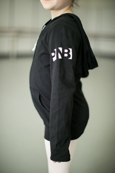 <font color= "red"> SALE </font>PNB Kids Logo Black Zip Hoodie