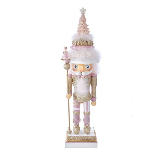 Giant Pink and Gold Ballerina Staff Nutcracker