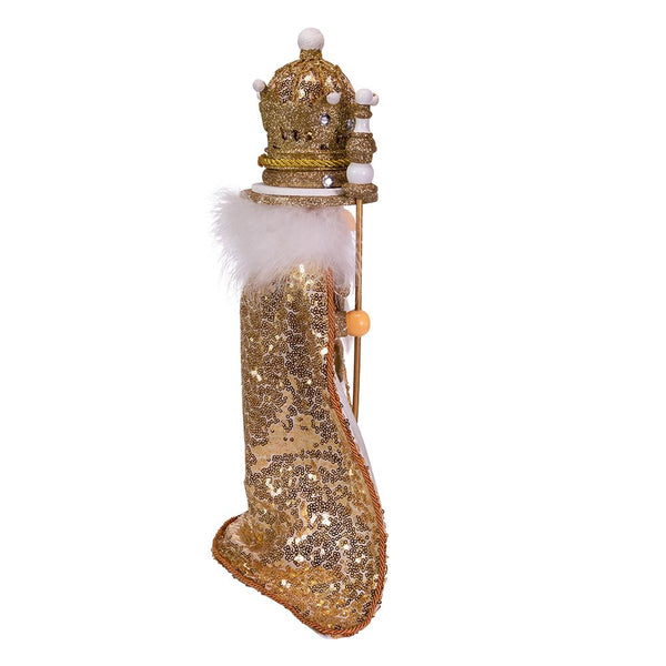 Gold King Sequin Cape Nutcracker