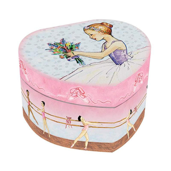 Ballerina Heart Shaped Musical Jewelry Box