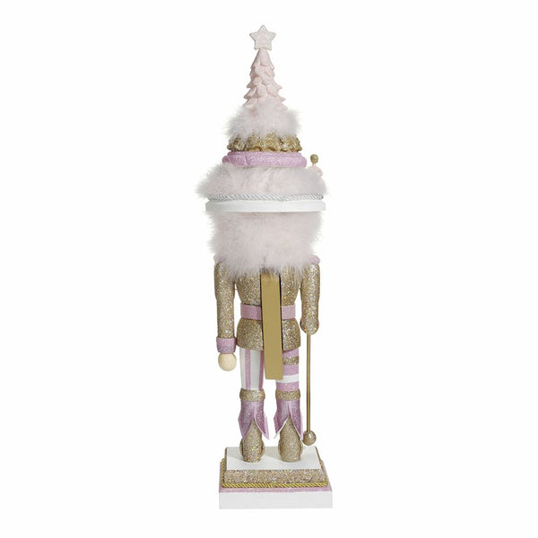 Giant Pink and Gold Ballerina Staff Nutcracker