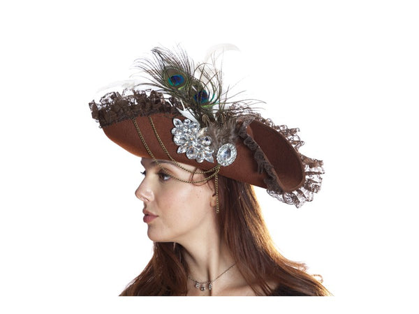 Lace & Peacock Pirate Hats