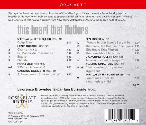 Lawrence Brownlee: This Heart That Flutters CD