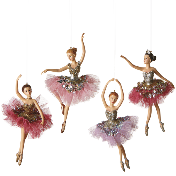 Metallic Tulle Ballerina Ornaments