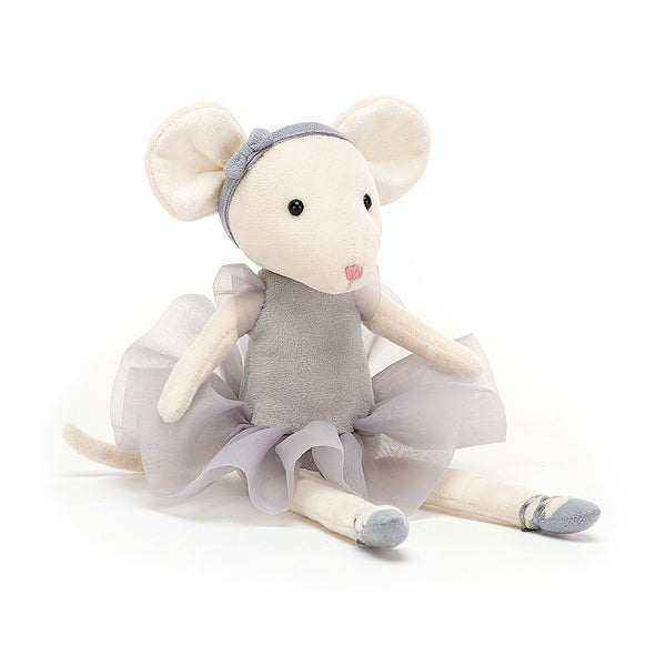 Pirouette Plush Mouse (Gray & Pink)