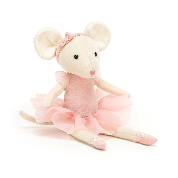 Pirouette Plush Mouse (Gray & Pink)