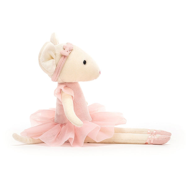 Pirouette Plush Mouse (Gray & Pink)