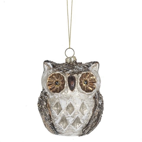 Owl Glass Ornament