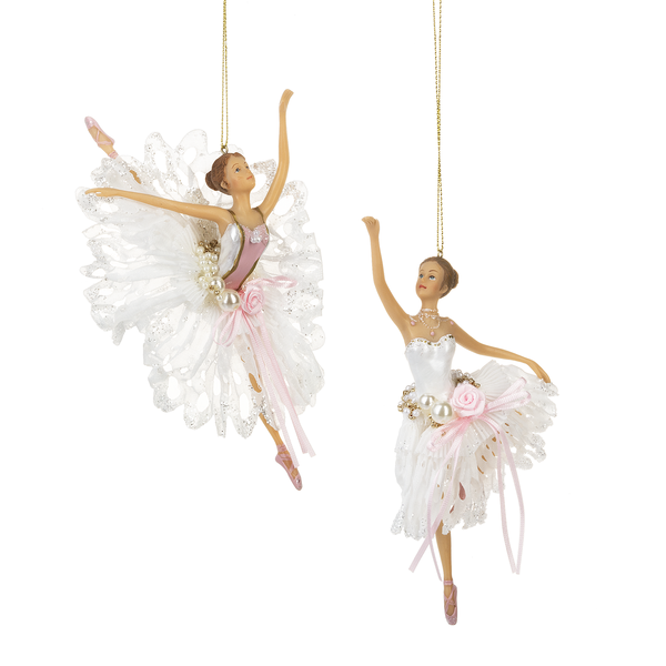Lace & Pearl Ballerina Ornaments