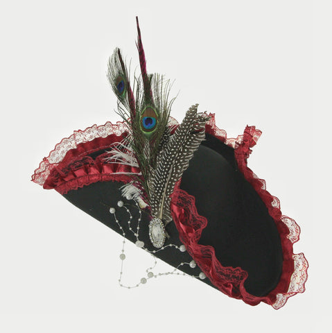 Lace & Peacock Pirate Hats