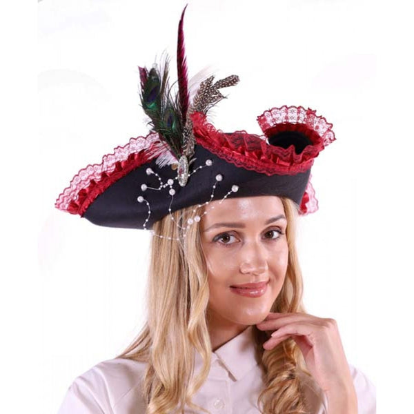 Lace & Peacock Pirate Hats