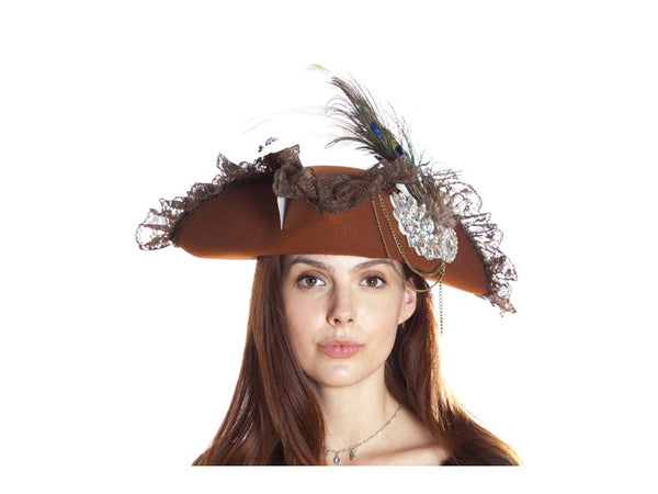 Lace & Peacock Pirate Hats