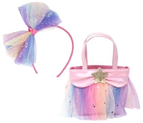 Rainbow Tulle Purse & Headband