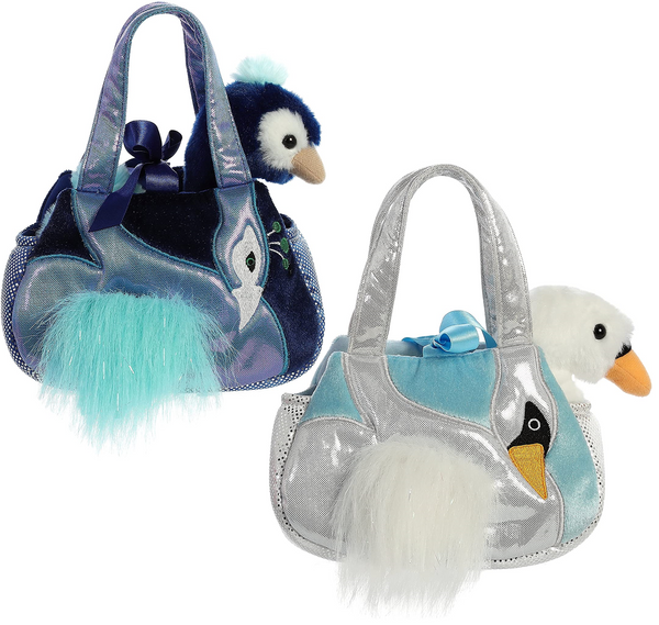 Plush Peacock & Swan Carriers