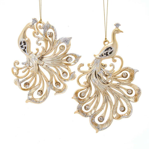 Gold Peacock Ornaments
