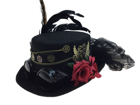 Steampunk Rose Top Hat